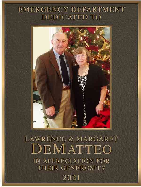 Hospital building bronze dedication plaque